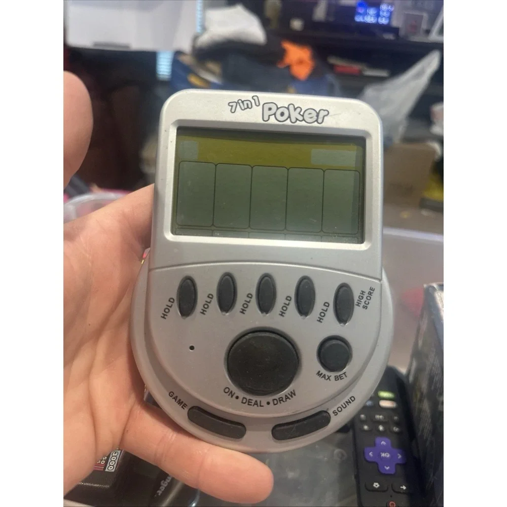 Mega Screen 7-in-1 Handheld Electronic Poker Game Mod. 77801 Tested